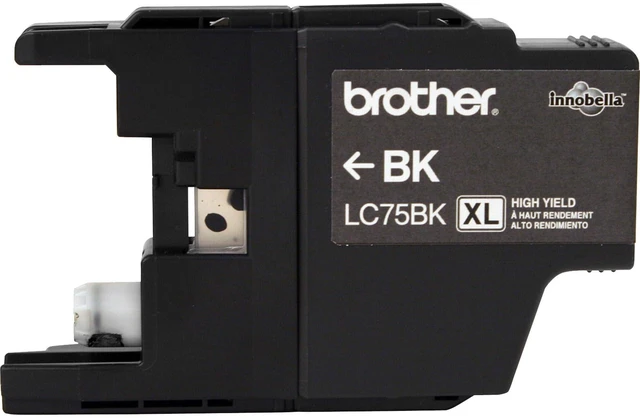 Alt view image 4 of 4 - Genuine High Yield Black Ink Cartridge, LC75BK, Replacement Black Ink, Page Yield Up to 600 Pages, LC75