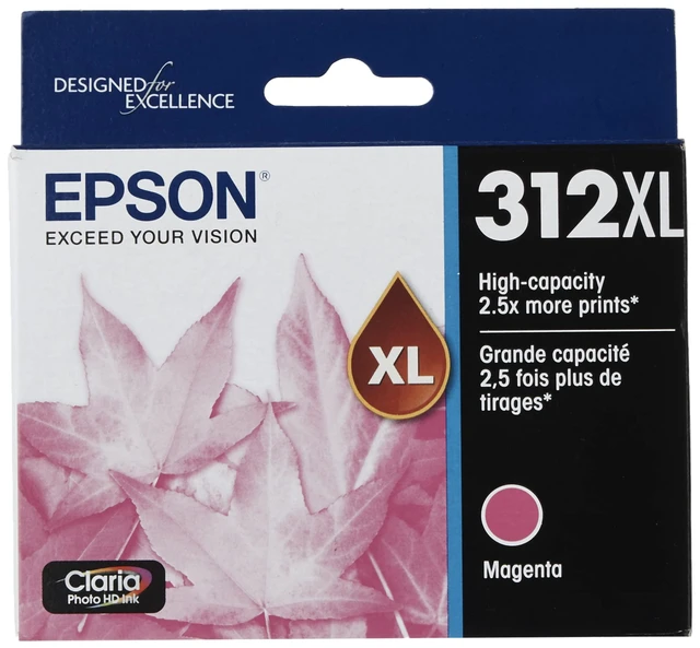Alt view image 2 of 7 - T312 Claria Photo HD -Ink High Capacity Magenta -Cartridge (T312XL320-S) for Select Expression Photo Printers (Pack of 2)