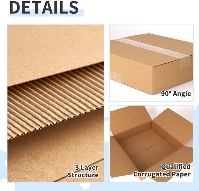 Alt view image 4 of 7 - 12x12x3 Shipping Boxes 25 Pack, Brown Corrugated Cardboard Boxes with Side-Lock and Pre-Applied Double-Sided Tape, Easy Assemble Packing Mailer Boxes for Small Business Shipping