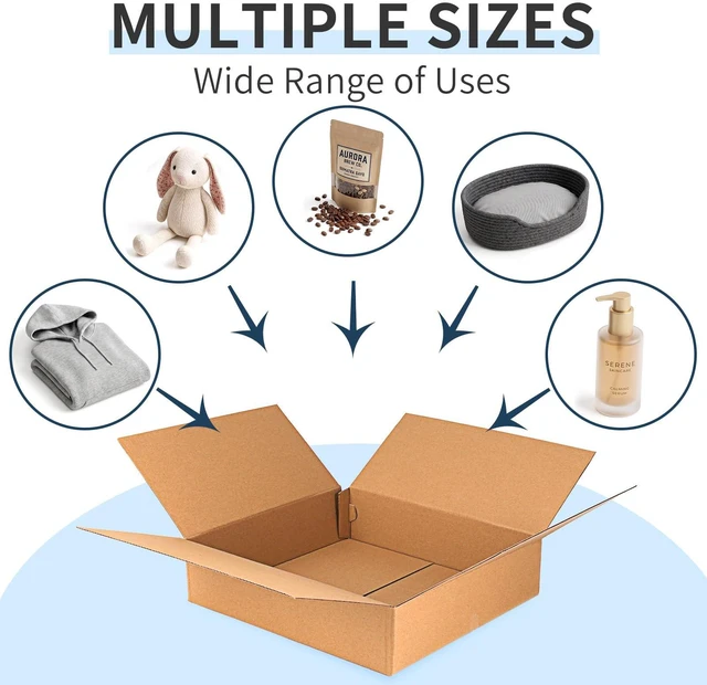Alt view image 5 of 7 - 12x12x3 Shipping Boxes 25 Pack, Brown Corrugated Cardboard Boxes with Side-Lock and Pre-Applied Double-Sided Tape, Easy Assemble Packing Mailer Boxes for Small Business Shipping