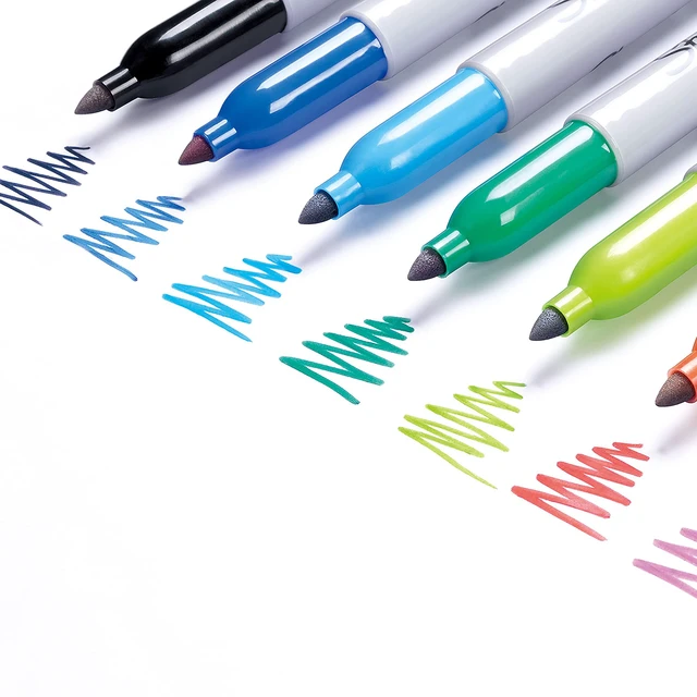 Alt view image 3 of 5 - Permanent Markers, Fine Point, Purple, Box of 12
