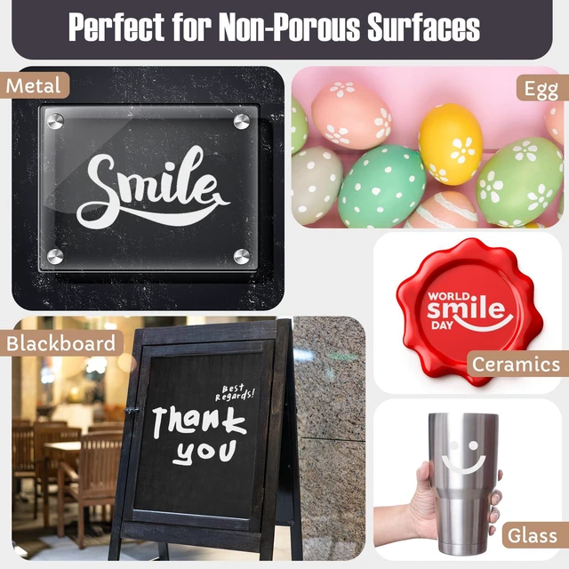 Alt view image 6 of 7 - 10 Pack Jumbo Permanent Markers Chisel Tip Quick Dry White Waterproof, Large Big Poster Pens Bulk for Office, Logistics Company and More