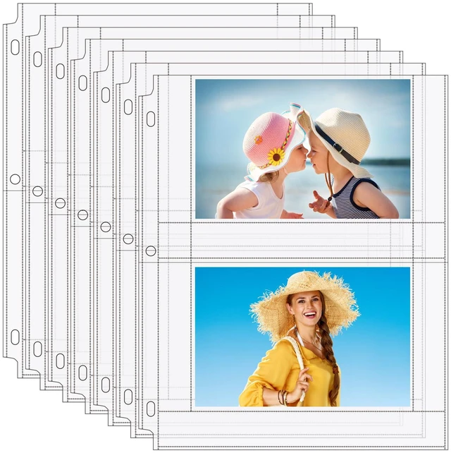Main image of 120 Pack 4x6 Photo Sleeves for 3 Ring Binder (480 Picture),2 Pocket Heavy-Duty Archival Page Protectors, Clear Photo Album Refill Pages, Plastic Postcard Sleeves, Recipe Card Binder Inserts