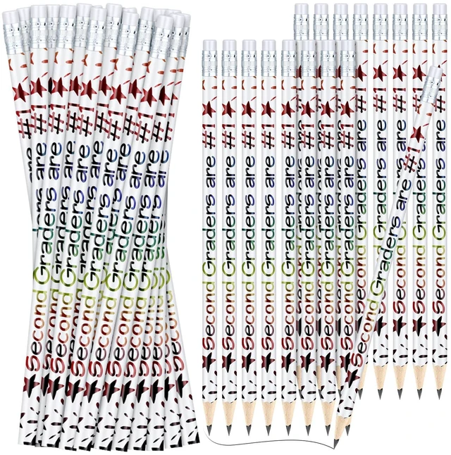 Main image of 48 Pcs 2nd Graders Pencils Bulk Motivational Pencil with Eraser Welcome to Second Grade, Back to School Gifts for Students, Inspirational Pencil, for Student Teacher Classroom Reward