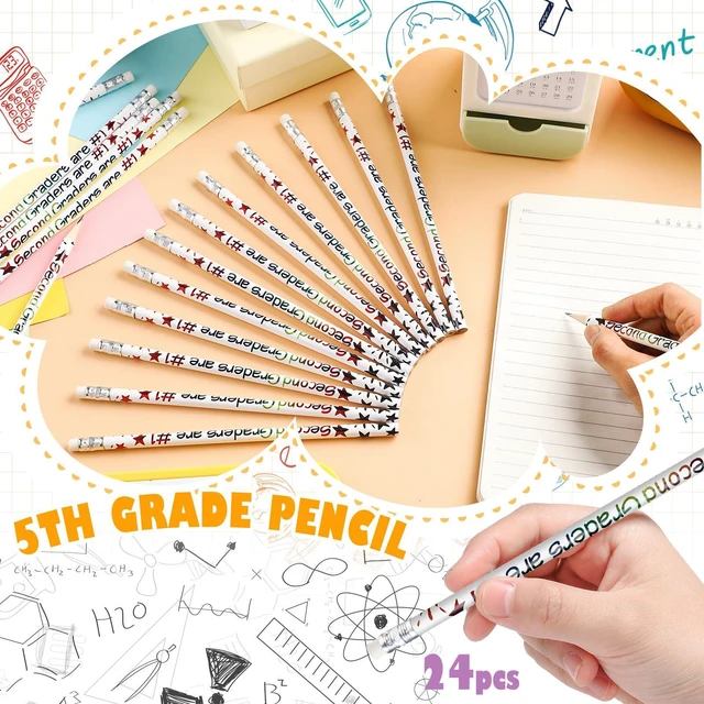 Alt view image 3 of 7 - 48 Pcs 2nd Graders Pencils Bulk Motivational Pencil with Eraser Welcome to Second Grade, Back to School Gifts for Students, Inspirational Pencil, for Student Teacher Classroom Reward