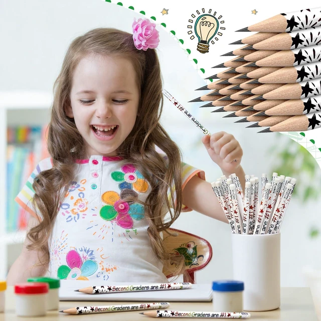 Alt view image 5 of 7 - 48 Pcs 2nd Graders Pencils Bulk Motivational Pencil with Eraser Welcome to Second Grade, Back to School Gifts for Students, Inspirational Pencil, for Student Teacher Classroom Reward