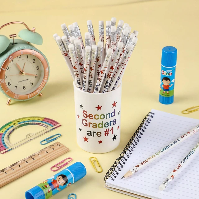 Alt view image 4 of 7 - 48 Pcs 2nd Graders Pencils Bulk Motivational Pencil with Eraser Welcome to Second Grade, Back to School Gifts for Students, Inspirational Pencil, for Student Teacher Classroom Reward