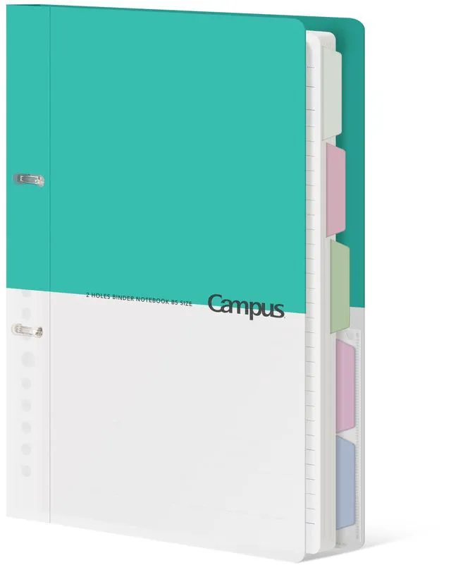 Main image of 5 Subject Spiral Notebook Journal, Campus 110 Sheets B5 Refillable Notebook with Dividers Tabs, 6mm Dot Lined Binder Notebook for Work School Note Taking. 9" x 10.5", Light Blue