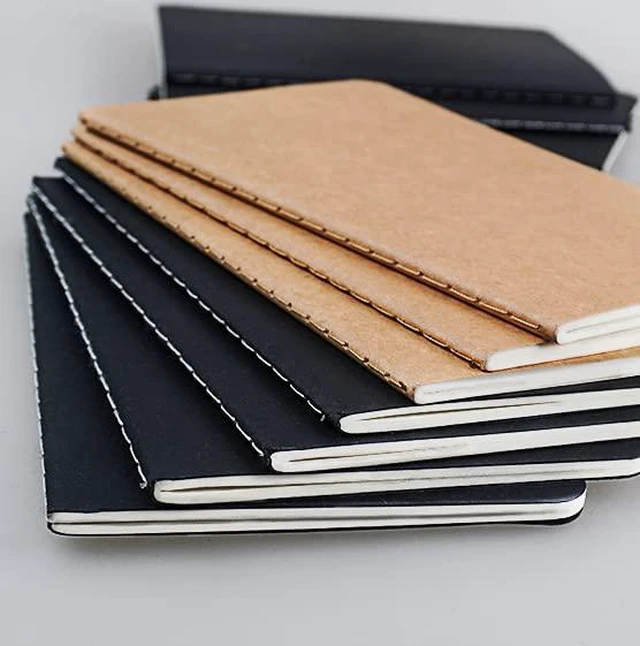 Alt view image 7 of 7 - Mini Notepads Bulk 60 Pack Small Journal Pocket Notepad Kraft Brown&Black Notebooks for Kids 3.5 x 5.5 Inches, 30 Sheets/60 Pages