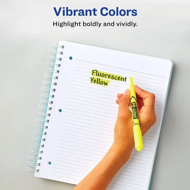 Alt view image 5 of 7 - Hi-Liter Pen-Style Highlighters, Smear Safe Ink, Chisel Tip, 12 Fluorescent Yellow Highlighters (23591) (Pack of 6)