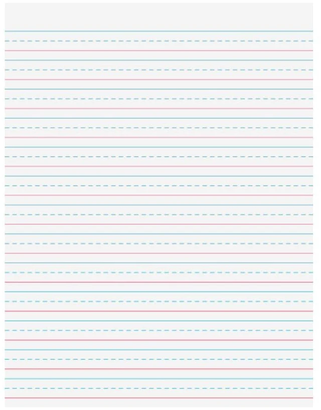 Alt view image 3 of 4 - PAC2482 Multi-Program Ruled Handwriting Paper, 8" x 10.5", 40 Sheets, D'Nealian Grades 2-3 and Zaner-Bloser Grade 2, 0.5" Ruling, 0.25" Dotted Midline, 0.25" Descender Space, Class Pack of 24