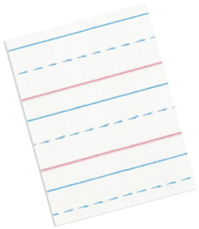 Alt view image 4 of 4 - PAC2482 Multi-Program Ruled Handwriting Paper, 8" x 10.5", 40 Sheets, D'Nealian Grades 2-3 and Zaner-Bloser Grade 2, 0.5" Ruling, 0.25" Dotted Midline, 0.25" Descender Space, Class Pack of 24