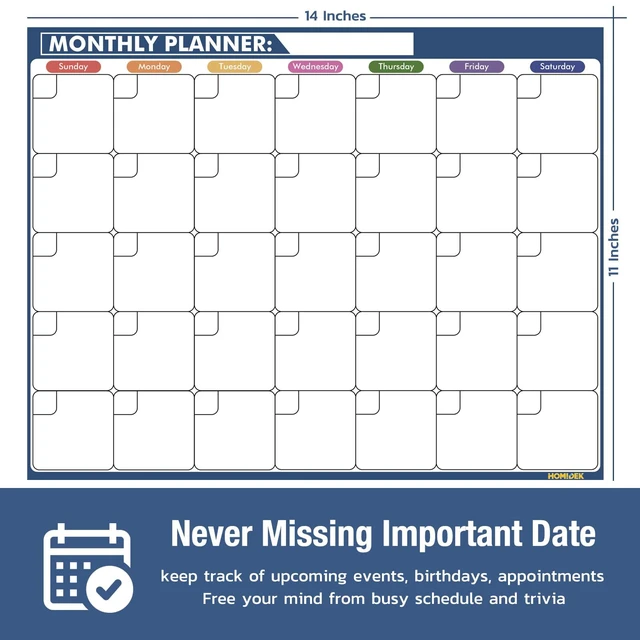 Alt view image 3 of 6 - Magnetic Dry Erase Calendar for Refrigerator, Fridge Whiteboard Calendar Magnet Meal Planner Menu Board with Magnetic list, Dry Erase Markers and Eraser - 14 x 11 Inches