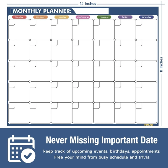 Alt view image 4 of 6 - Magnetic Fridge Calendar Magnet, Dry Erase Whiteboard Calendar and Family Chore Chart for Adults with Magnetic List, Dry Erase Markers and Eraser - 14 x 11 Inches