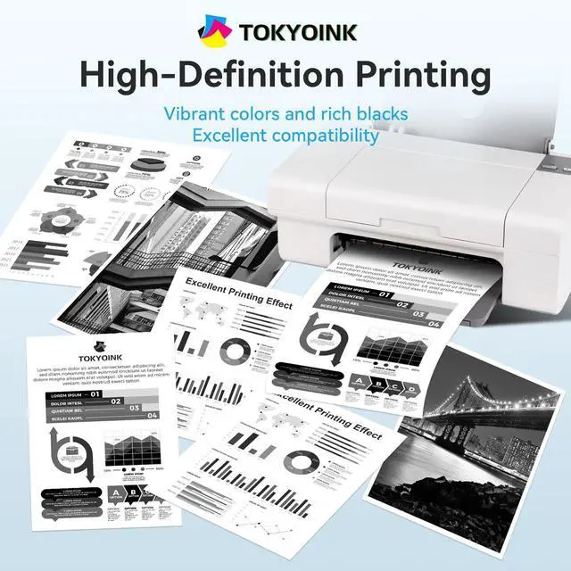 Alt view image 4 of 7 - 67XL Ink Compatible for HP Ink 67 HP 67XL 2 Pack Black Upgraded Chip 67XL Ink Use for DeskJet 2855e 2827e 2800e 4255e 2755e 2700e 2852e 2700 4155e 2734e Envy 6000 6055e Printer