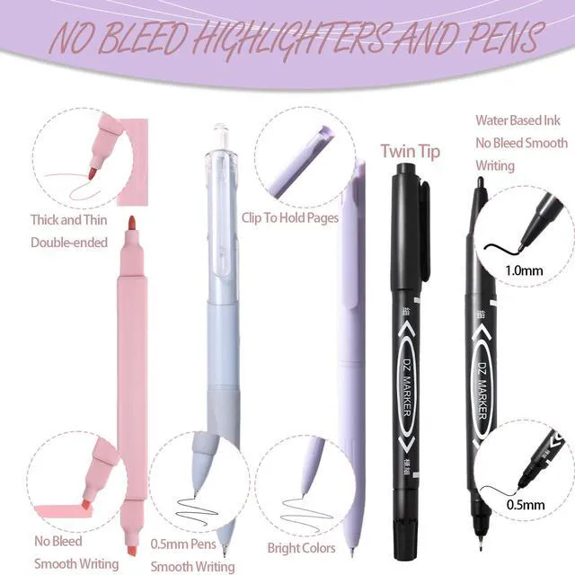 Alt view image 6 of 7 - 58 Bible Study Supplies Journaling Kit, Bible Highlighters, Khaki Bible Study Kit for Women, Bible Accessories Helps Highlight Verses, Organize Notes and Deepen Faith Through Scripture Prayer