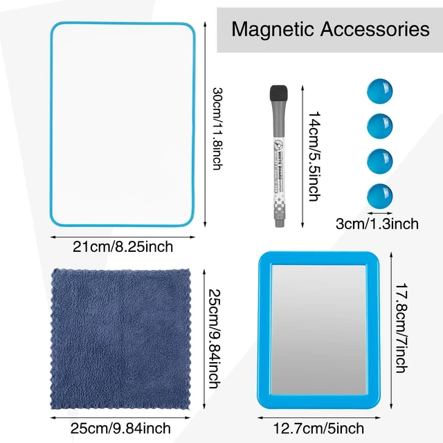 Alt view image 3 of 6 - 13 Pcs Locker Organizer Kit Stackable Mesh Shelves School, Blue