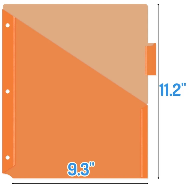 Alt view image 4 of 6 - 15 Count Dividers with Pockets, 5 Tabs Dividers for 3 Ring Binder Binder with Pockets, Subject Divider with Pocket, Premium Quality Notebook Divider with Pocket, Purple, 3 Sets