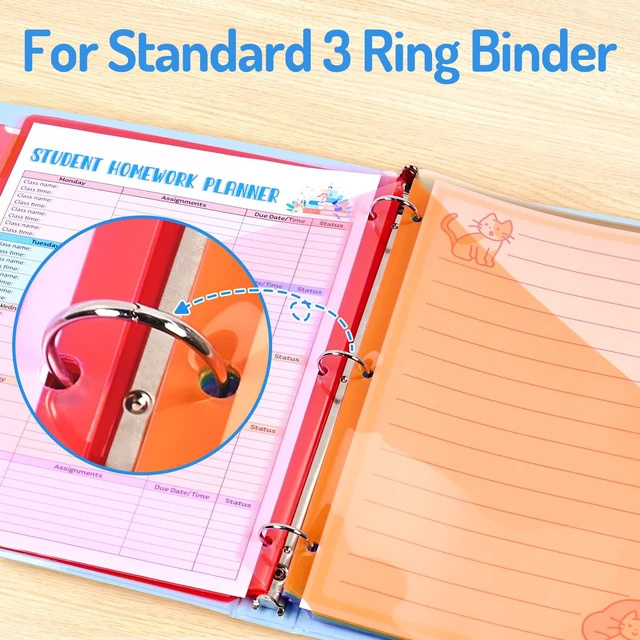 Alt view image 6 of 6 - 15 Count Dividers with Pockets, 5 Tabs Dividers for 3 Ring Binder Binder with Pockets, Subject Divider with Pocket, Premium Quality Notebook Divider with Pocket, Purple, 3 Sets