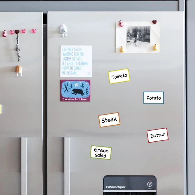 Alt view image 3 of 7 - Dry Erase Magnetic Labels 5x3 in, Magnetic Dry Erase Labels, 40Pack Reusable Dry Erase Magnetic Labels, White Board Magnets Set for School, Classroom, Office, Home
