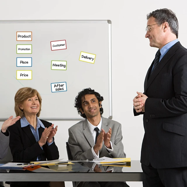 Alt view image 7 of 7 - Dry Erase Magnetic Labels 5x3 in, Magnetic Dry Erase Labels, 40Pack Reusable Dry Erase Magnetic Labels, White Board Magnets Set for School, Classroom, Office, Home