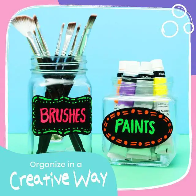 Alt view image 4 of 7 - 10 Liquid Chalk Markers Fine Tip for Blackboard, Windows, Chalkboard (10 Pack) with Gold & Silver - Erasable Dry Erase Marker Pens - 3mm Reversible Tip for Car Glass, Signs, Bistro