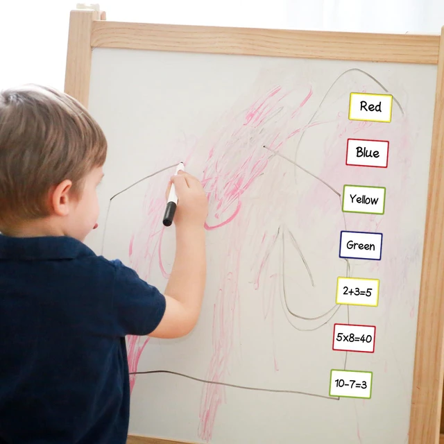 Alt view image 7 of 7 - Dry Erase Magnetic Labels 5x3 in, Magnetic Dry Erase Labels 40 Pack Reusable Dry Erase Magnetic Labels for Whiteboards, Locker, School, Classroom, Office, Home