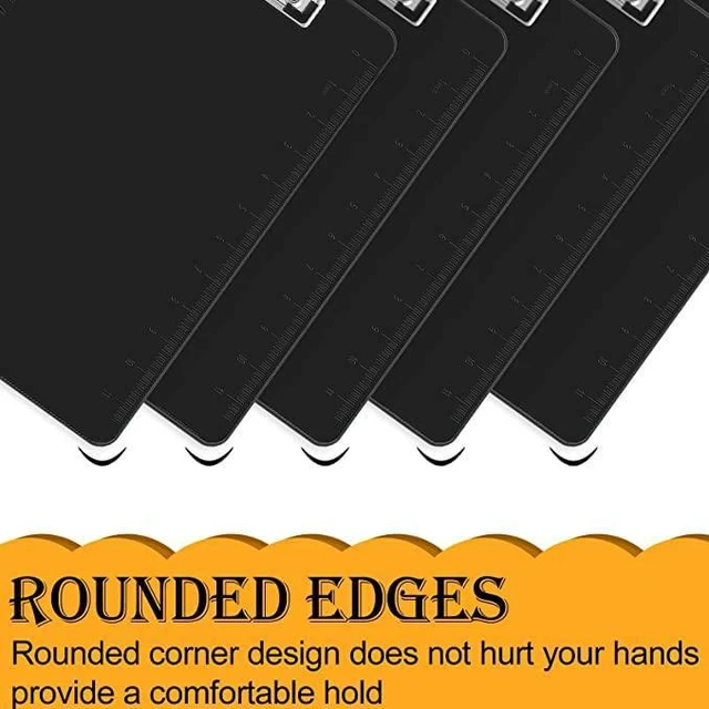 Alt view image 5 of 7 - 25 Pack Plastic Clipboards, Black, A4 Letter Size, 12.5 x 9 Inch