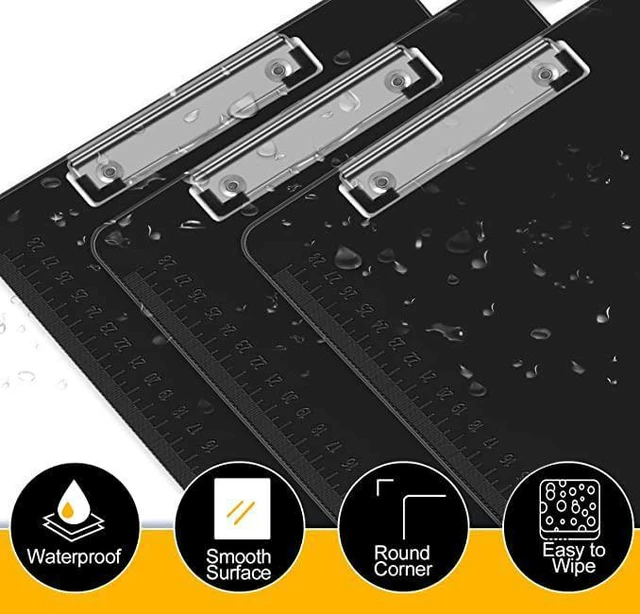 Alt view image 6 of 7 - 25 Pack Plastic Clipboards, Black, A4 Letter Size, 12.5 x 9 Inch