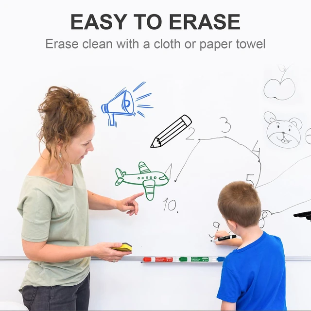 Alt view image 5 of 6 - Dry Erase Markers, Chisel Tip Whiteboard Markers, Low Odor Dry Erase Marker, 36 Bulk 12 Assorted Color Markers for Kids/Teachers