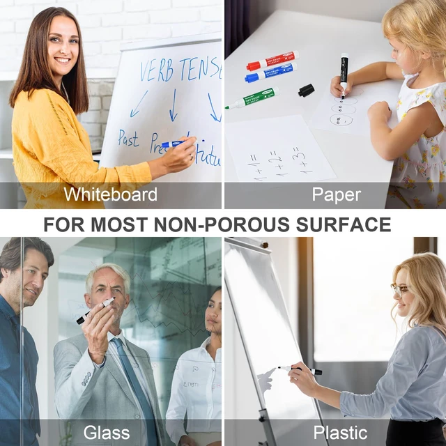 Alt view image 6 of 6 - Dry Erase Markers, Chisel Tip Whiteboard Markers, Low Odor Dry Erase Marker, 36 Bulk 12 Assorted Color Markers for Kids/Teachers