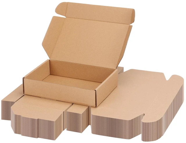 Main image of 40 Pack 9x6x2 inch Small Shipping Boxes, Brown Mailing Boxes Tuck Top, Quick Fold, Easy Assemble, Shape Well, Single Corrugated, DIY Cardboard, DVD, Phone, Book, Business Packaging
