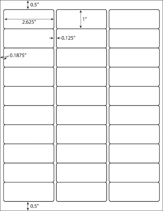 Alt view image 2 of 4 - 30 UP Address Labels for Inkjet Printers 1" x 2-5/8", Pack of 4500 Labels