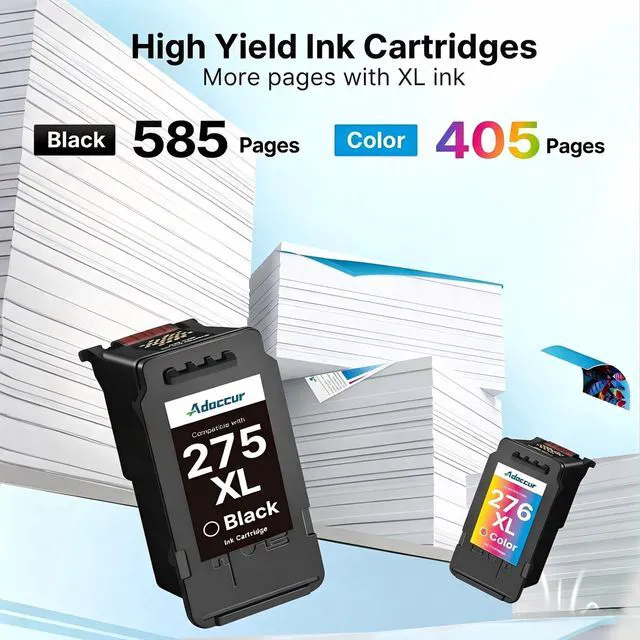 Alt view image 3 of 7 - 275XL 276XL Replacement for Cannon 275 and 276 Ink Cartridges for Canon 275 and 276 Ink Cartridges Works with Canon PIXMA TR4720 TS3522 TR4700 TS3722 TS3500 TR4722 TS3720 TS3520 (Black Color Combo)