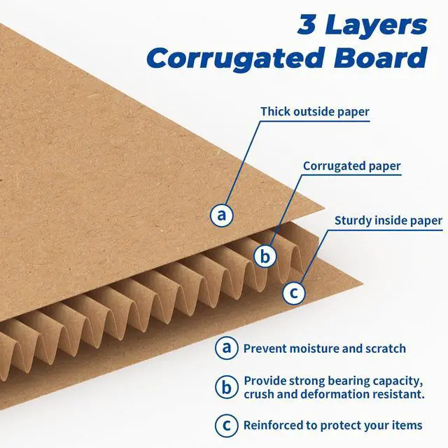 Alt view image 6 of 7 - 12x12x12 Shipping Boxes 10 Pack, Brown Corrugated Cardboard Boxes with Side-Lock and Pre-Applied Double-Sided Tape, Easy Assemble Packing Mailer Boxes for Small Business Shipping