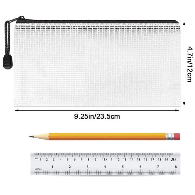 Alt view image 2 of 7 - 36 Pack A6 Mesh Zipper Bags, Black Mini Storage Organizer Pouches Compact A6 Bags Organize Cards, Accessories and Small Supplies; Mesh Design Keeps Items Visible and Helps Protect Contents
