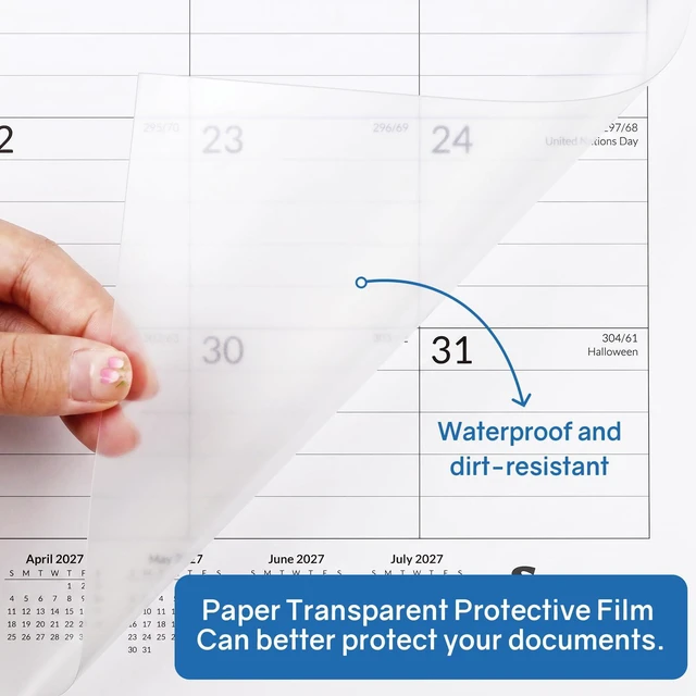 Alt view image 3 of 7 - Desk Calendar 2026-2027 Large 22x17 from October 2026 to March 2028, Extra Large Desktop Monthly Calendar Pad 18 Months For Teacher or Office, Desk Top, Black