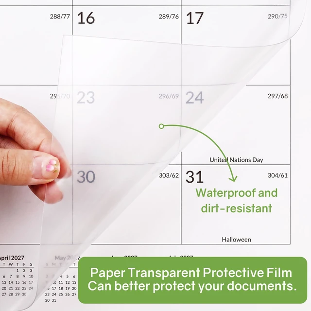 Alt view image 3 of 7 - Desk Calendar 2026-2027 Large 22x17 from October 2026 to March 2028, Extra Large Desktop Monthly Calendar Pad 18 Months For Teacher or Office, Desk Top, Greenery