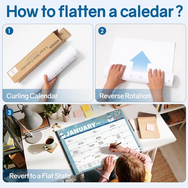 Alt view image 7 of 7 - Desk Calendar 2026-2027 Large 22x17 from October 2026 to March 2028, Extra Large Desktop Monthly Calendar Pad 18 Months For Teacher or Office, Desk Top, Seasonal