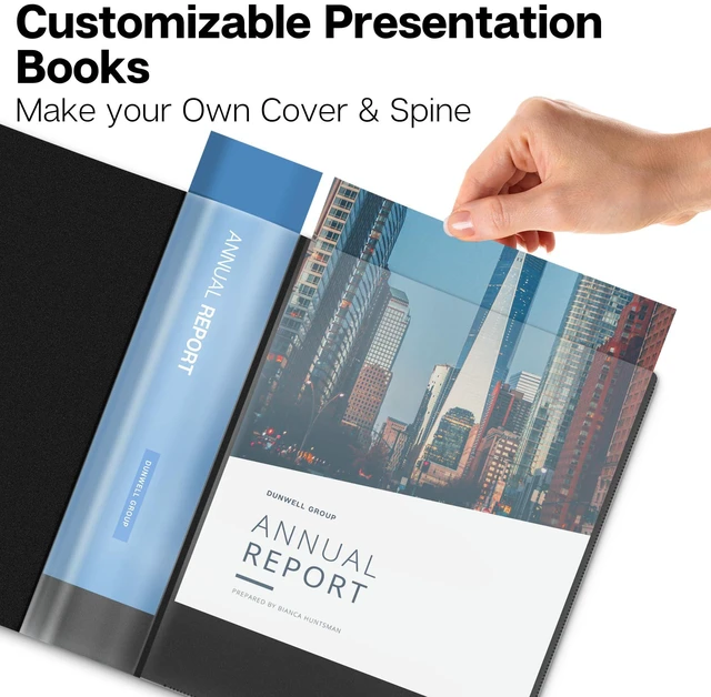 Alt view image 2 of 7 - Presentation Binder 60-Pocket, Displays 120 Pages, 8.5x11 Portfolio Binder with Plastic Sleeves, Storage and Organizer for Documents, Photos, Kids Artwork, Projects, Recipes (3 Pack, Black)