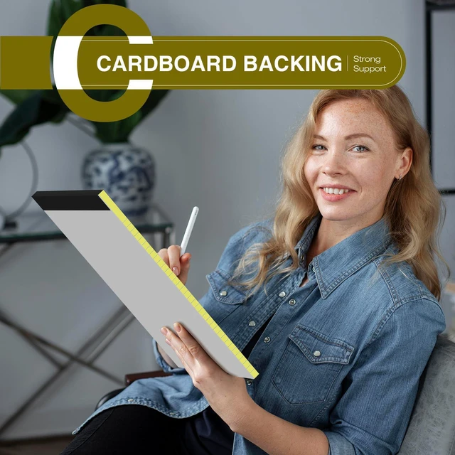 Alt view image 3 of 7 - 6 Pack Legal Pads 8.5 x 11 College Ruled Colored Note Pads 8.5" x 11" Lined Paper Chipboard-Backed Notepad with Micro-Perforated Notebook Paper for Office & School Supplies 50 Sheets/Pad