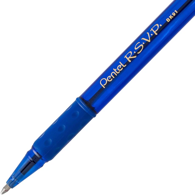 Alt view image 4 of 6 - RSVP Ballpoint Pen,(1.0mm),Medium Line,Assorted Ink (BK91CRBP8M),(Pack of 16)