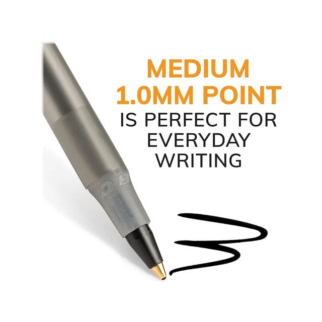 Alt view image 3 of 7 - Round Stic Xtra Life Black Ballpoint Pens, Medium Point (1.0mm), 500-Count Pack of Bulk Pens, Flexible Round Barrel for Comfortable Writing, No. 1 Selling Ballpoint Pens