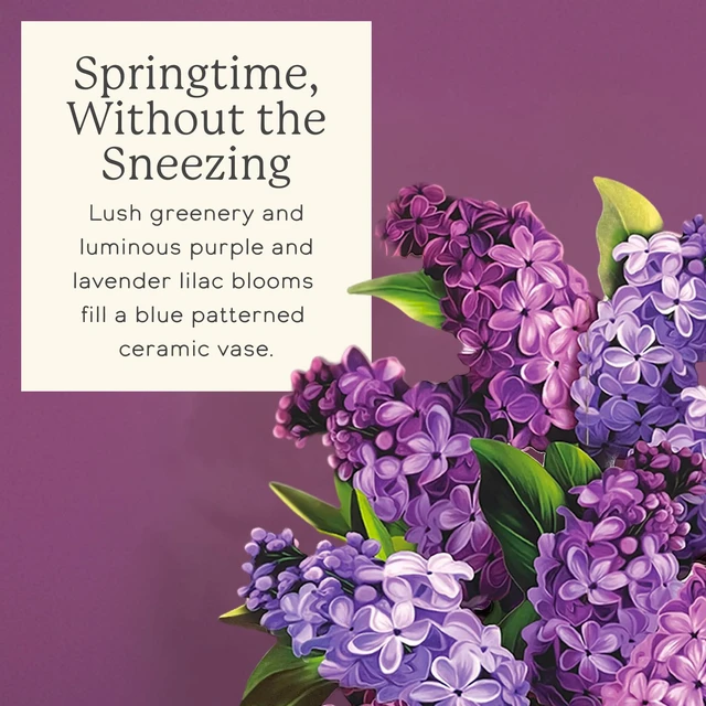 Alt view image 3 of 7 - Garden Lilacs 14" Life-Sized 3D Pop Up Card Includes Greeting Card and Envelope Note Card for Birthday, Mother's Day & More, Gifts for Mom & Her