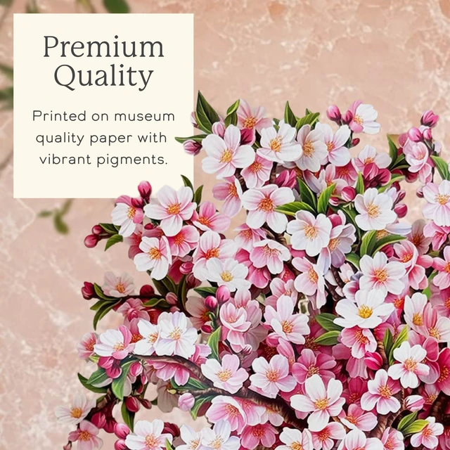 Alt view image 5 of 7 - Japanese Cherry Blossoms 12 Inch Life-Sized 3D Pop Up Card Greeting Card, Birthday, Mothers Day, Thank You, Gifts for Mom and Her Includes Notecard and Envelope