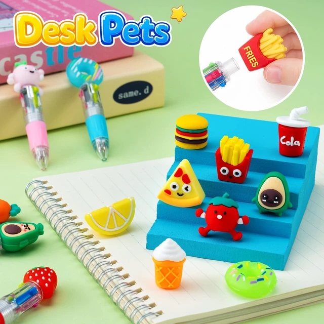 Alt view image 5 of 7 - 24PCS Cute Food Pens, 4-in-1 Multicolor Ballpoint Pens for Kids Kawaii Cartoon Pens, Birthday Party Favors, Classroom Rewards, Fun Gifts and School Supplies for Boys & Girls