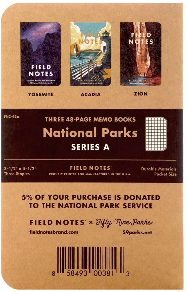 Alt view image 7 of 7 - National Parks Series (Series A - Yosemite, Acadia, Zion) - Graph Paper Memo Book 3-Pack - 3.5 x 5.5 Inch