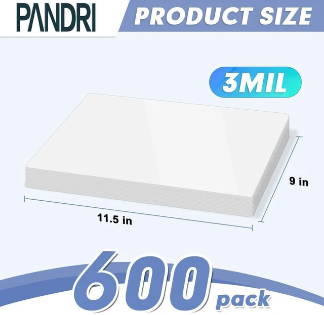 Alt view image 2 of 7 - 600 Pack Clear Thermal Laminating Sheets, 9 x 11.5-Inch, 3 Mil Plastic Laminator Sheet, Fits 8.5 x 11 inch Paper Size, Clear, Round Corner, Thermal Laminator Compatible