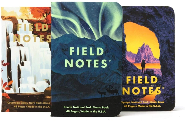 Main image of National Parks Series (Series E - Denali, Cuyahoga, Olympic) - Graph Paper Memo Book 3-Pack - 3.5 x 5.5 Inch 0858493003929: Amazon.com