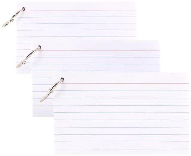 Main image of 3x5 Index Cards with Ring, 300 Pack Single Sided Lined White Flashcards White Flash Cards for Studying Lined, Note Cards 3 x 5 for To Do List, Note Taking, School Supplies, Office and Home